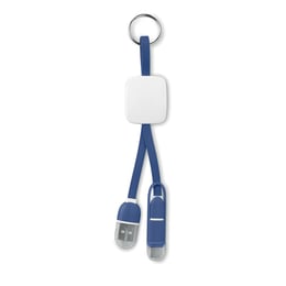 More Than Gifts USB Преходник Key ring, USB type C/ USB micro type B, син