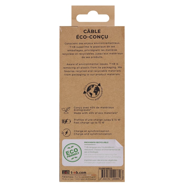TNB Кабел Eco, USB/USB Type C, 1.5 m