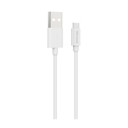 Wesdar Кабел, USB към USB Type C, 1.2 m, бял