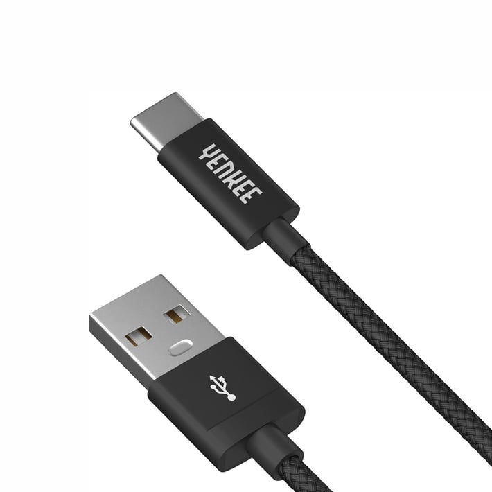 Yenkee Кабел 301 BK, USB-A Male към USB-C Male, 1 m, черен