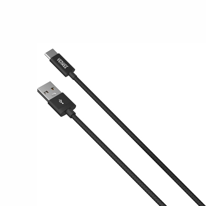 Yenkee Кабел 301 BK, USB-A Male към USB-C Male, 1 m, черен