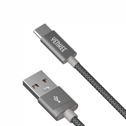 Yenkee Кабел 301 GY, USB-A Male към USB-C Male, 1 m, сив