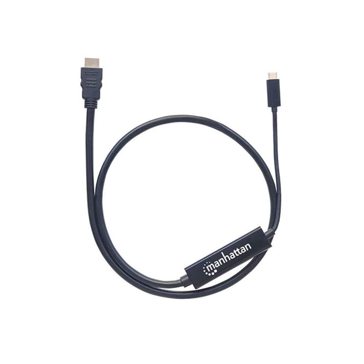 Manhattan Кабел USB Type-C към HDMI, 1 m, черен