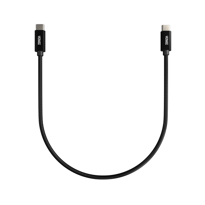 Yenkee Кабел USB Type-C към USB Type-C, 0.2 m, черен