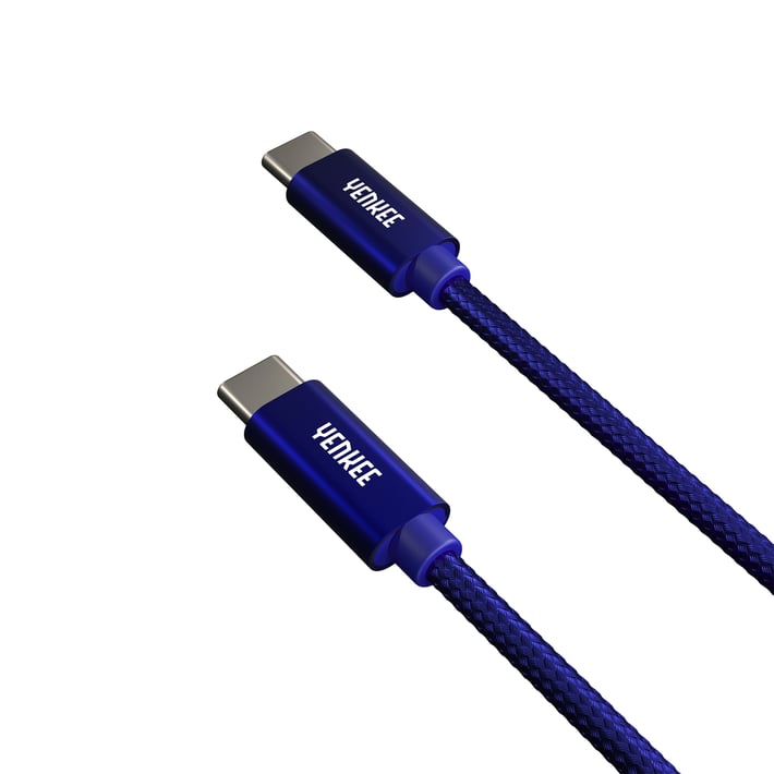 Yenkee Кабел USB Type-C към USB Type-C, 0.2 m, син