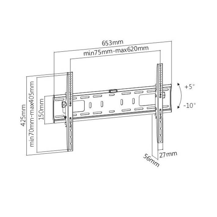 Lumi Стойка за телевизор, 37'' - 70'', до 50 kg, с променлив наклон