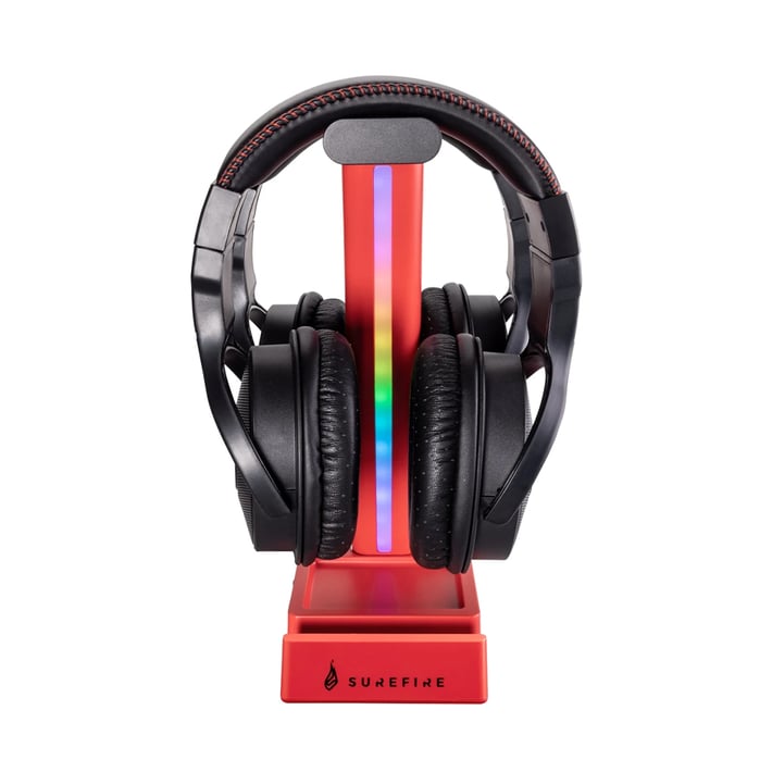SureFire Поставка за слушалки Vinson N1, RGB, червена