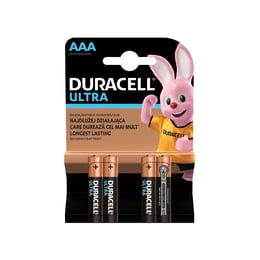Duracell Алкална батерия Turbo, AAA, LR03, 1.5 V, 4 броя