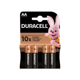 Duracell Алкална батерия, AA, LR6, 1.5 V, 4 броя