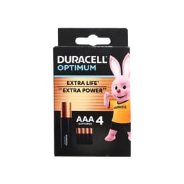 Duracell Алкална батерия Optimum, AAA, LR6, 1.5 V, 4 броя