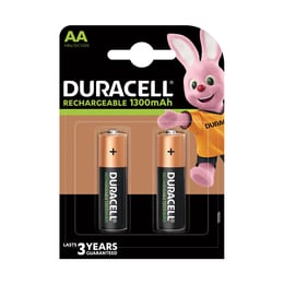 Duracell Акумулаторна батерия, NiMH, AA, 1300 mAh, 2 броя