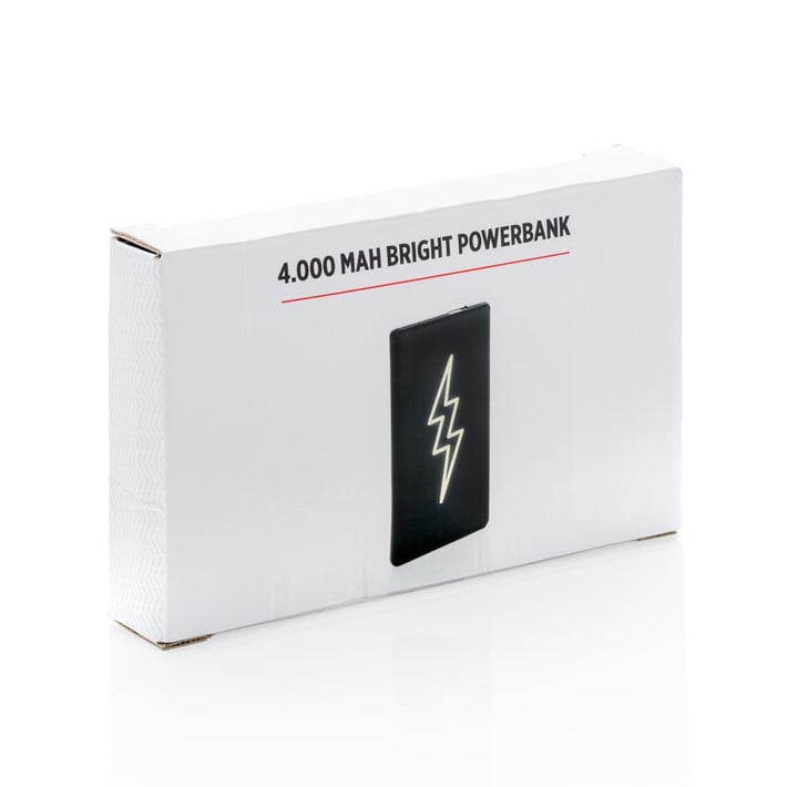 XD Мобилна батерия Light Bank, 4000 mAh, черна