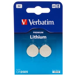 Verbatim Литиева батерия, CR2025, 3 V, 2 броя