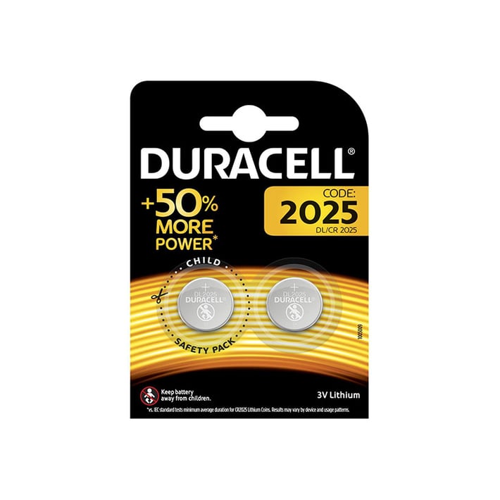 Duracell Литиева батерия CB MES LM 2025, 3 V, 2 броя