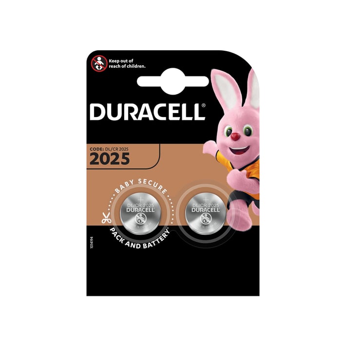 Duracell Литиева батерия CB MES LM 2025, 3 V, 2 броя