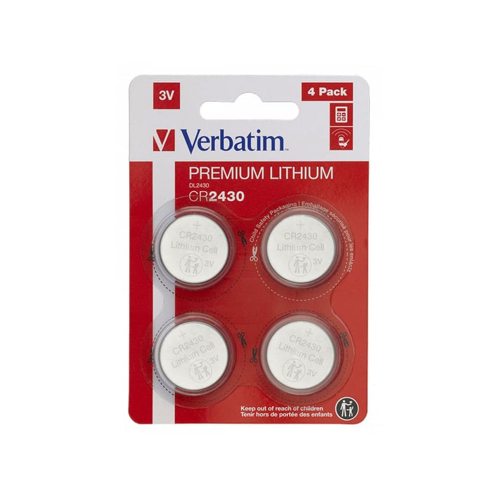 Verbatim Литиева батерия, CR2430, 3 V, 4 броя