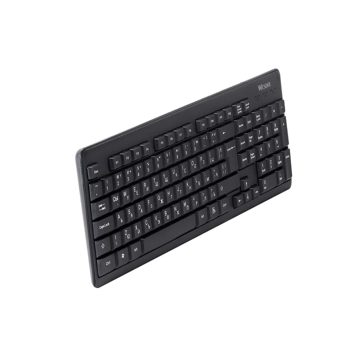 Wesdar Клавиатура K401C, безжична, с кирилизация, черна