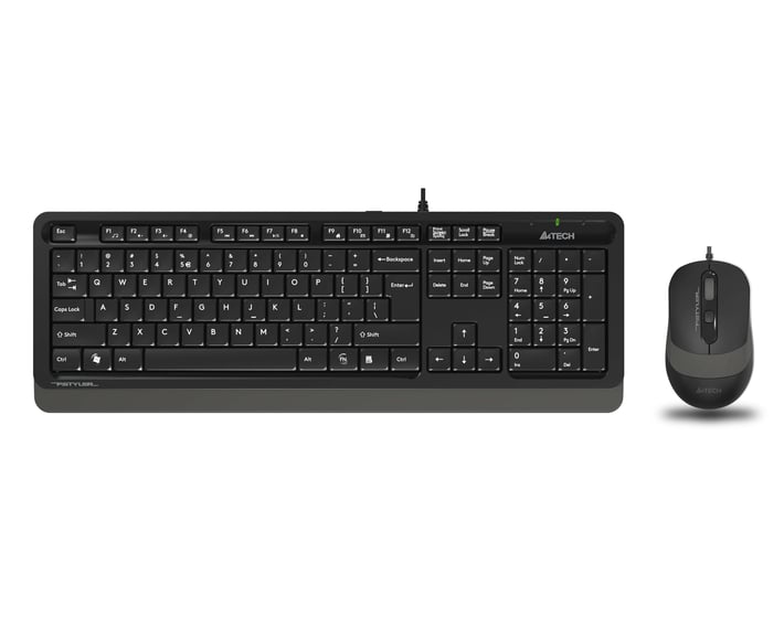 A4Tech Комплект - клавиатура и мишка Fstyler F1010S, с кабел, черно-сиви
