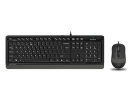 A4Tech Комплект - клавиатура и мишка Fstyler F1010S, с кабел, черно-сиви