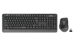 A4Tech Комплект - клавиатура и мишка Fstyler FGS1035Q, 2.4 GHz, сиви