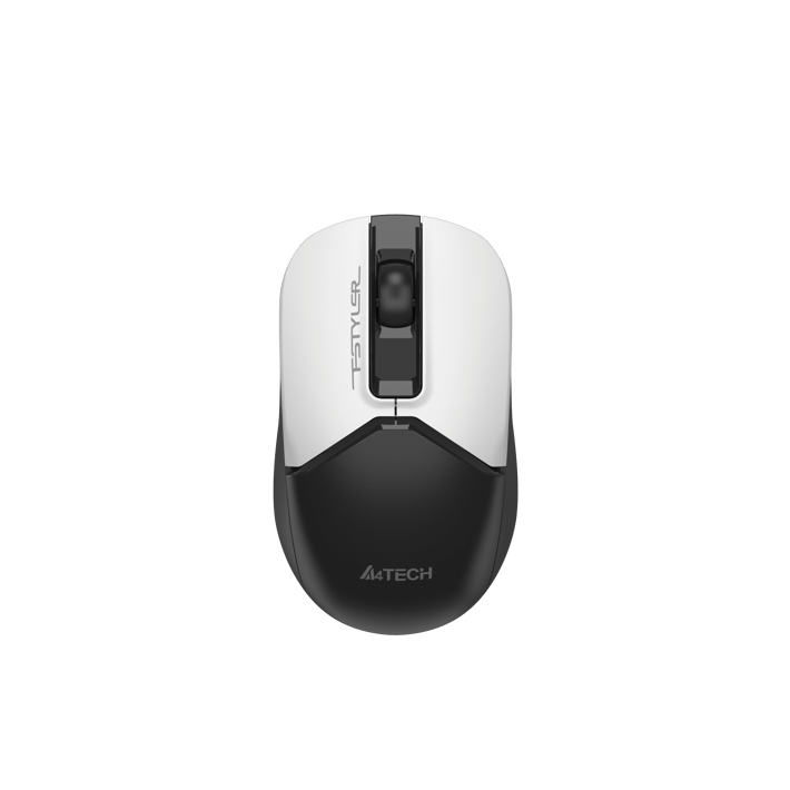 A4Tech Мишка Fstyler FG12S, безжична, безшумна, бяло-черна