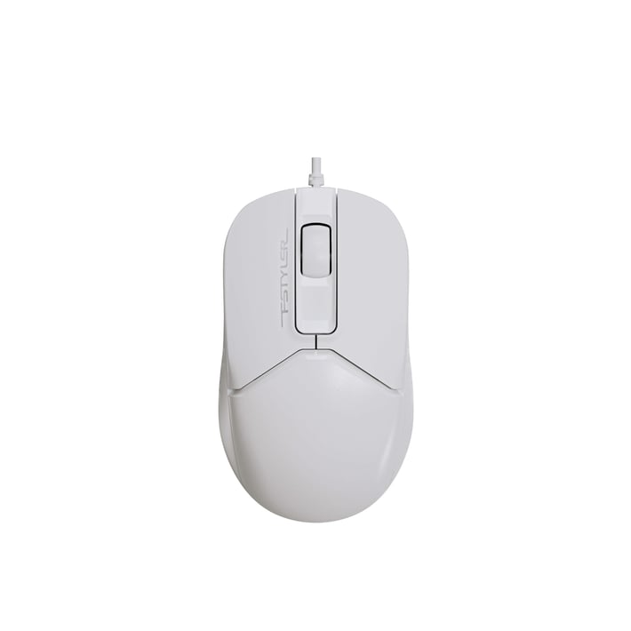 A4Tech Мишка Fstyler FM12S, с кабел, безшумна, бяла