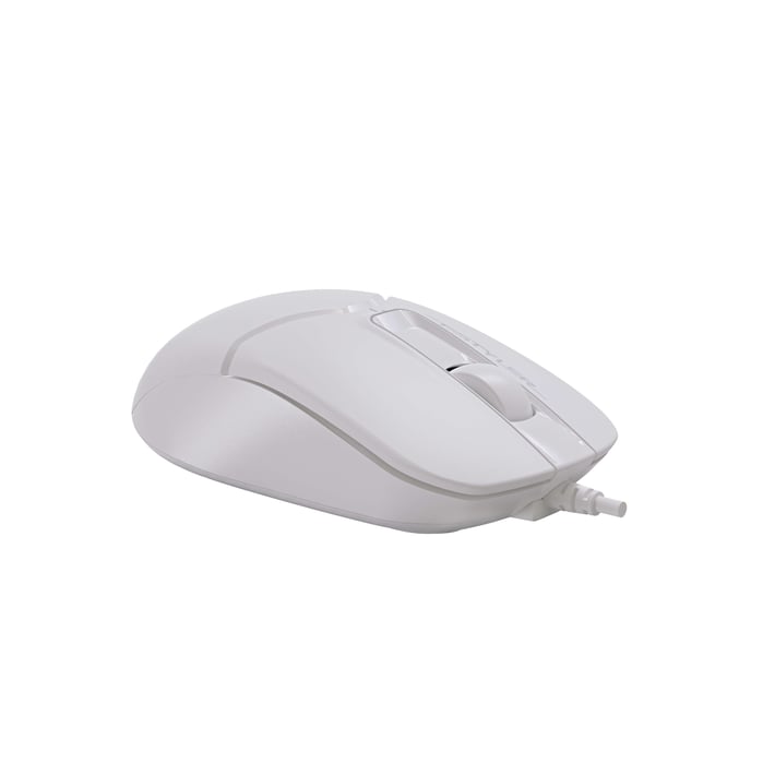 A4Tech Мишка Fstyler FM12S, с кабел, безшумна, бяла
