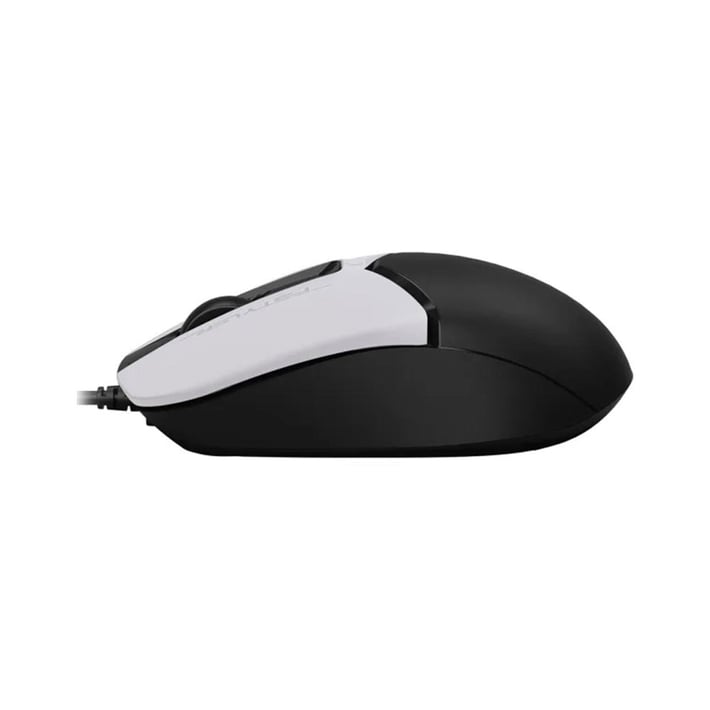 A4Tech Мишка Fstyler FM12S, с кабел, безшумна, бяло-черна