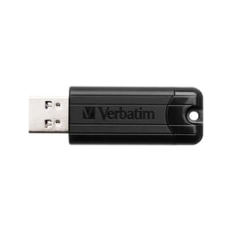 Verbatim USB флаш памет Pinstripe, USB 3.2 G1, 128 GB, черна