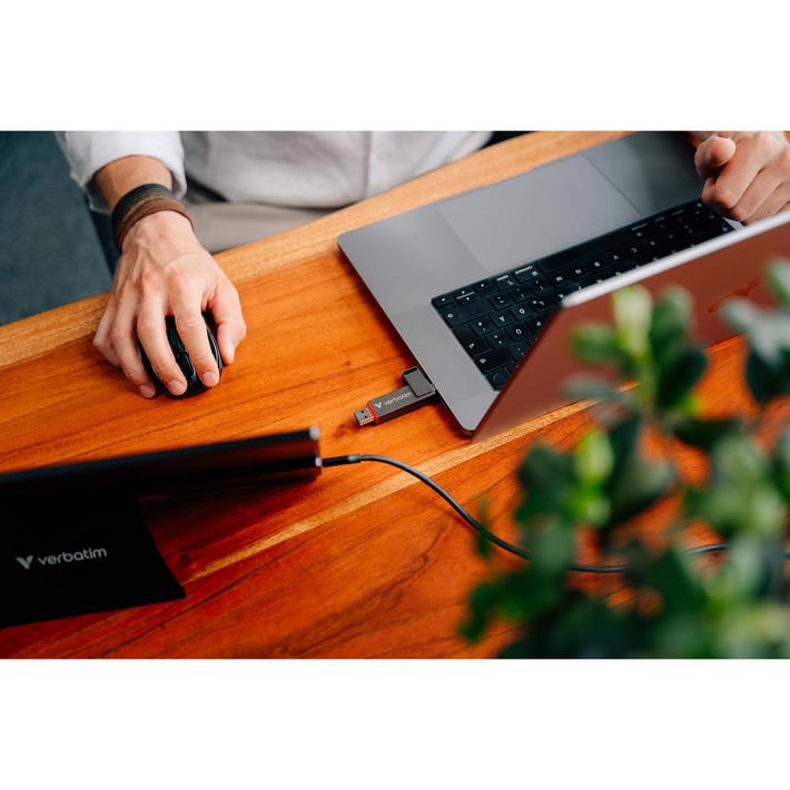 Verbatim USB флаш памет Dual QuickStick, USB Type A/Type C, 128 GB