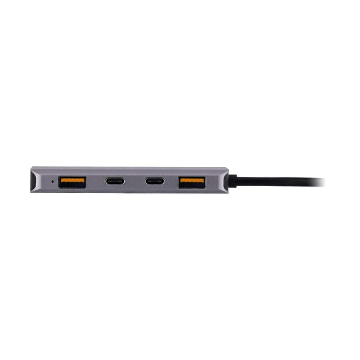 TNB USB Хъб, 5 в 1, USB Type-C,сив