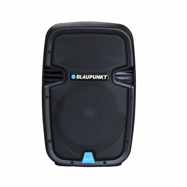 Blaupunkt Тонколона PA10, преносима, караоке, 600 W, черна, с 1 кабелен микрофон