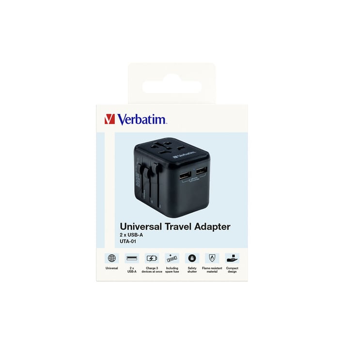 Verbatim Адаптер Universal Travel, UTA-01, 2 x USB Type-A