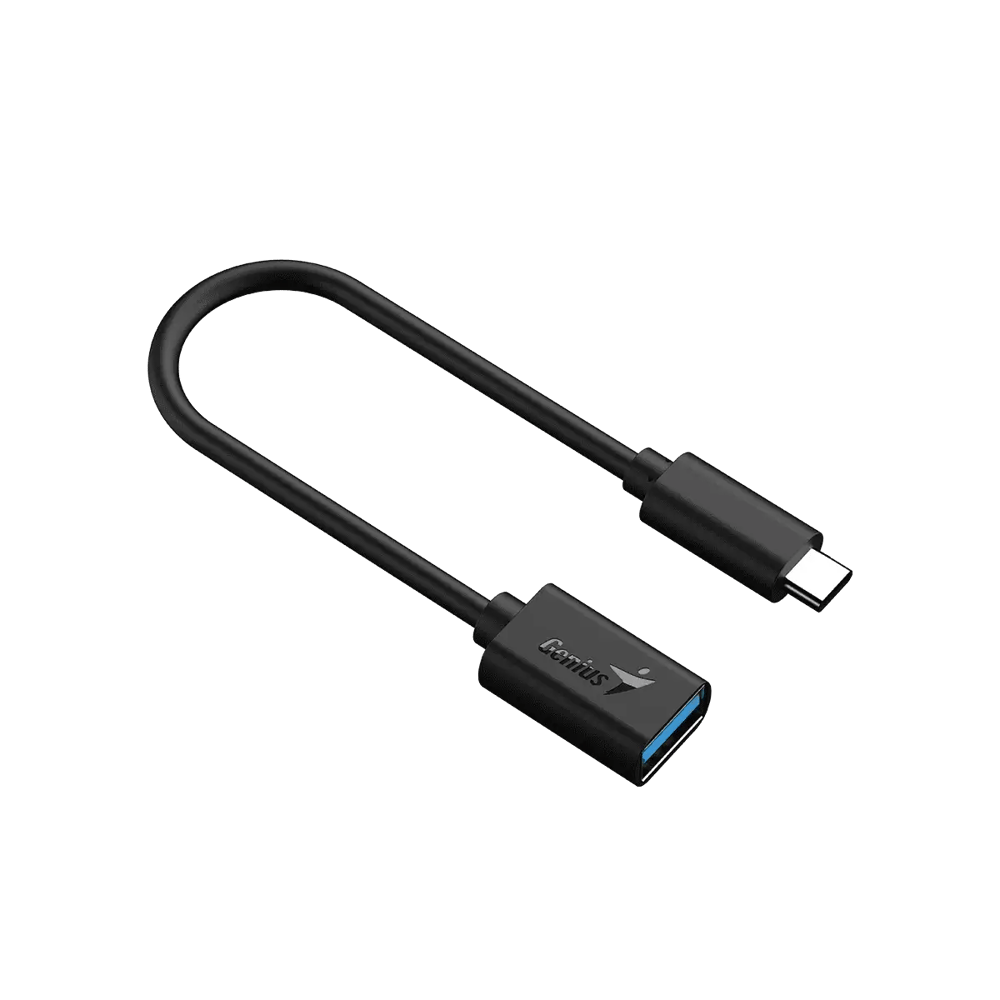 Genius Адаптер ACC-C2AC, с кабел, USB Type-A към USB Type-C, 21 cm, черен