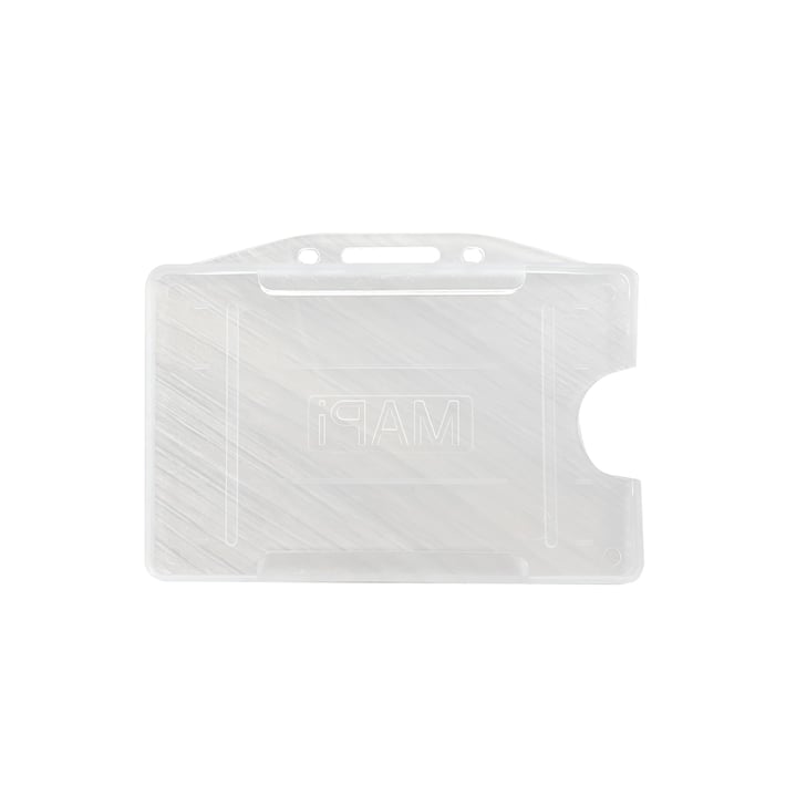 Бадж Mapi, пластмасов, хоризонтален, бял, 86 х 54 mm, 50 броя
