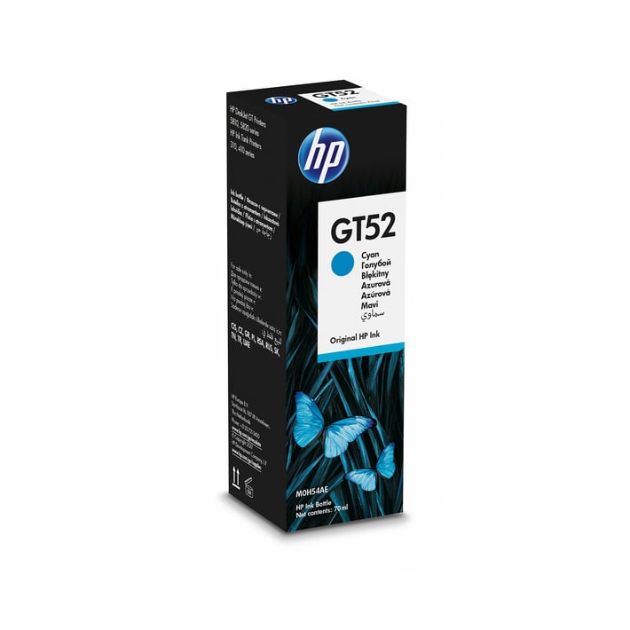 HP Мастило GT52, M0H54AE, 8000 страници/5%, Cyan