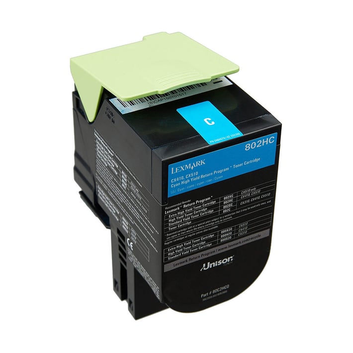 Lexmark Тонер 80C2HCE, 3000 страници/5%, Cyan