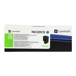 Lexmark Тонер 74C20C0, 3000 страници/5%, Cyan