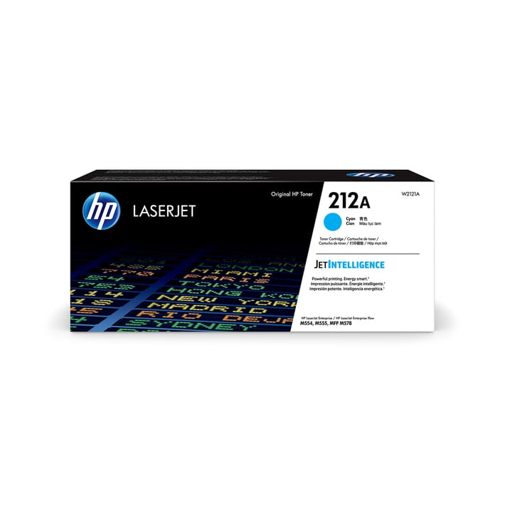 HP Тонер 212A W2121A, M554/555/578, 4500 страници/5%, Cyan