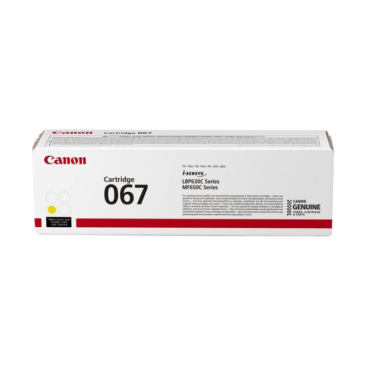 Canon Тонер CRG-067, MF65x/LBP63x, 1250 страници/5%, Yellow