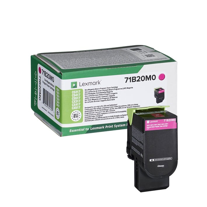 Lexmark Тонер 71B20M0, 2300 страници, Magenta