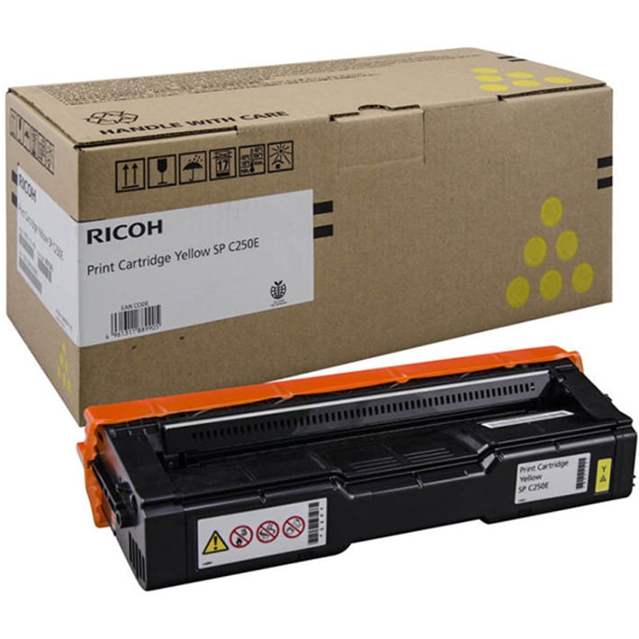 Ricoh Тонер SP C250SF, 1600 страници, Yellow