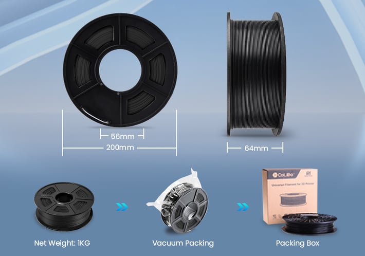 Консуматив за 3D принтер, PLA+, 1.75 mm, 1 kg, сив