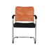 Nowy Styl Посетителски стол Rumba Net, дамаска и меш, черна седалка, оранжева облегалка