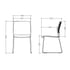RFG Посетителски стол Gardena M, пластмасов, сива седалка, сива облегалка, 4 броя в комплект