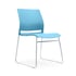 RFG Посетителски стол Gardena M, пластмасов, синя седалка, синя облегалка, 4 броя в комплект