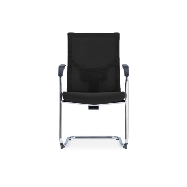 RFG Посетителски стол Snow Black M, черна седалка, черна облегалка, 2 броя