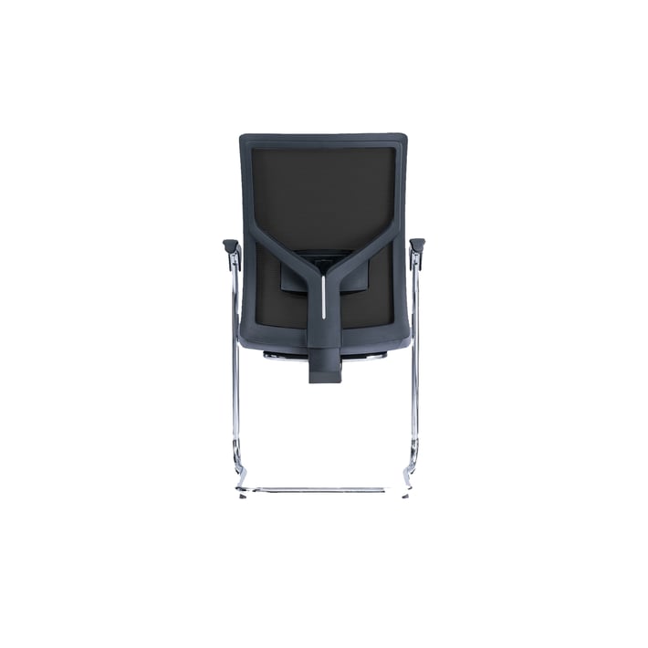 RFG Посетителски стол Snow Black M, черна седалка, черна облегалка, 2 броя