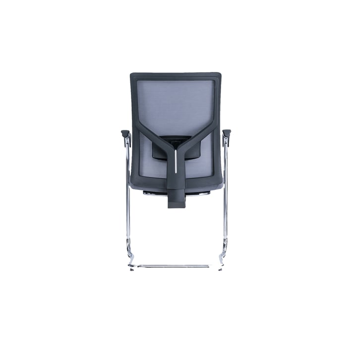 RFG Посетителски стол Snow Black M, светлосива седалка, светлосива облегалка, 2 броя