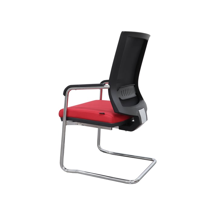 RFG Посетителски стол Elli 05 M, червена седалка, черна облегалка